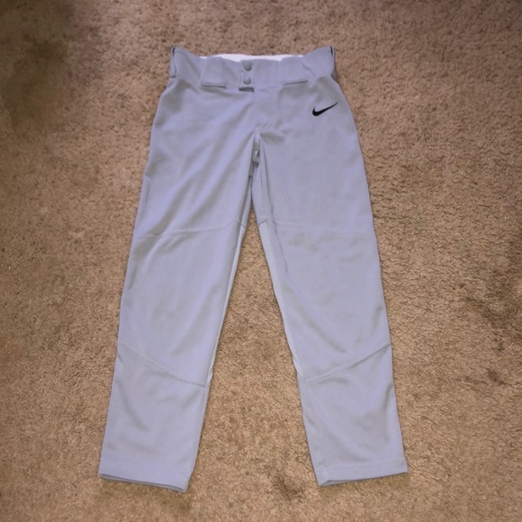 Nike Bottoms Nike Baseball Pants Grey With Black Nike Logo Boys